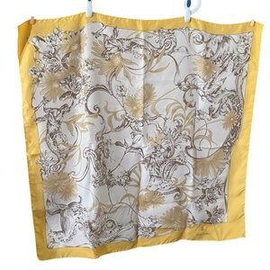 Brooks Brothers Renaissance Mermaids Maiden Print Silk Scarf